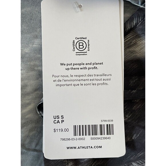 Athleta NWT Women's Calm Cool Slip Dress Black/Gray Size Small Retail $119 - Picture 4 of 12